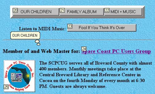 Example of FreeSpeech Browser Link Numbers and Confirmation Speech Bubble