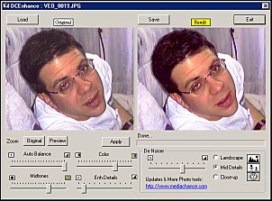 Digital Camera Enhancer screen