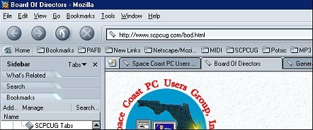 Mozilla Tabbed Browsing and Sidebar
