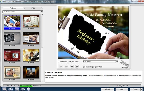 Menu Screen