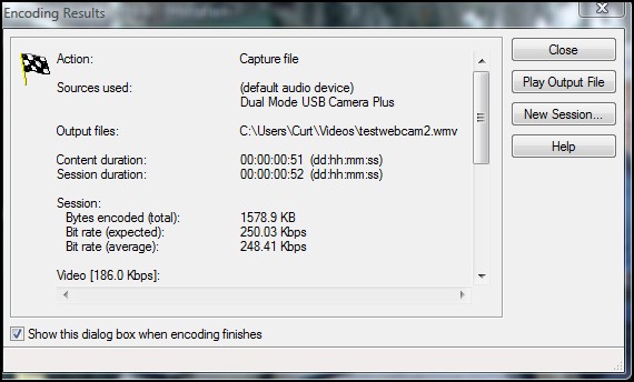 Win Media Encoding Results